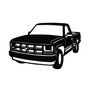 Wallity Chevrolet C-K (1994 - 1996) Escultura de pared de metal negra